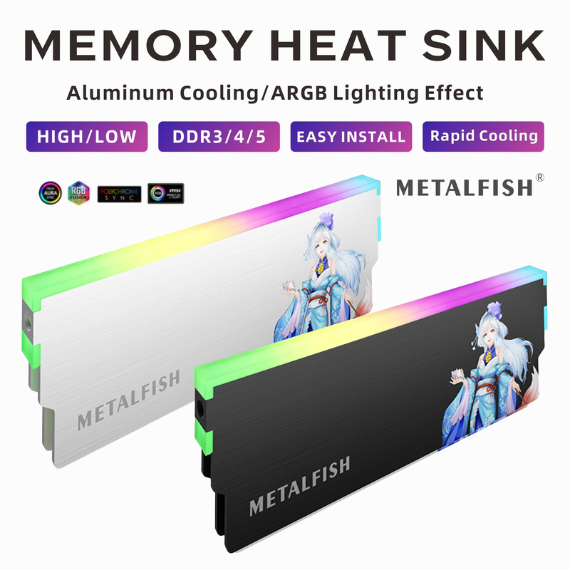 Radiator METALFISH DRAM 5V-3PI – Ddr5 Rgb Ram recenzja i cena